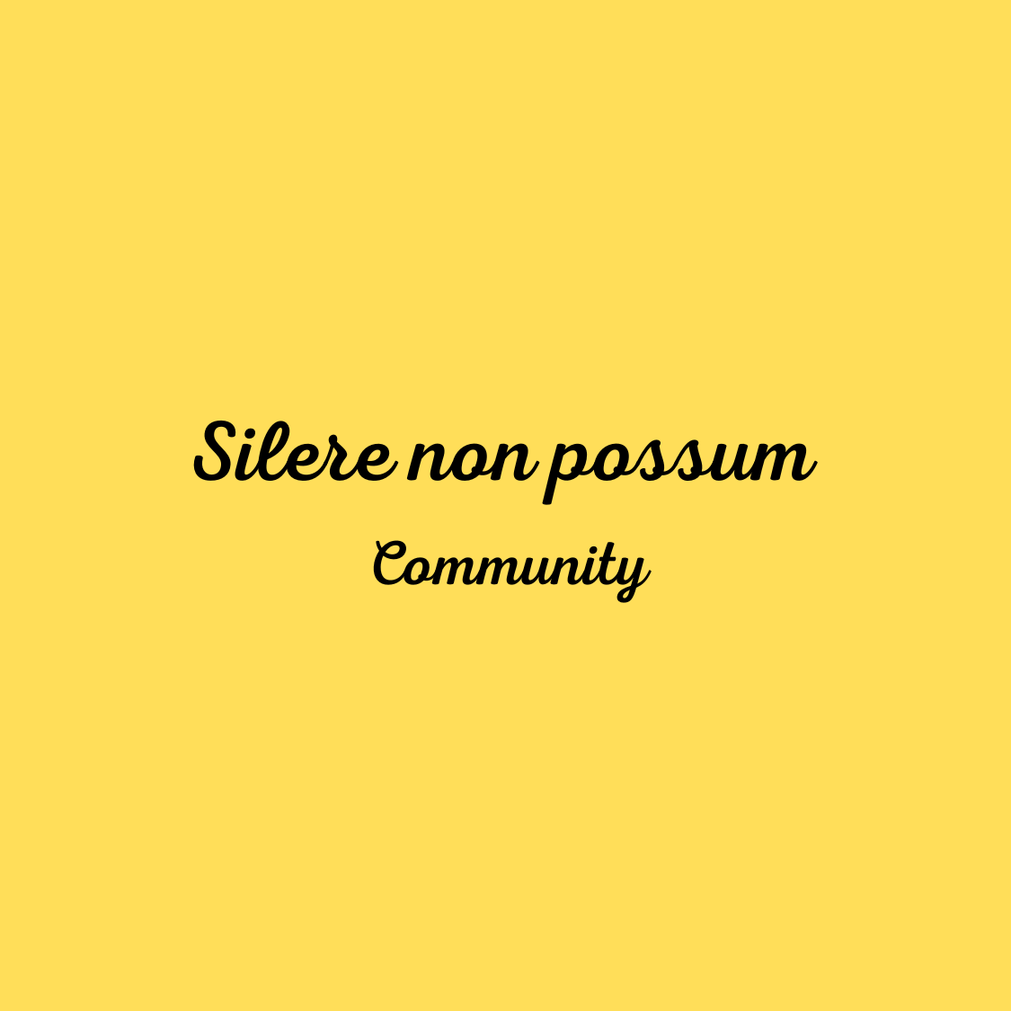 Silere non possum