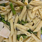 Gluten Free Asparagus and Lemon Pasta Salad with Parmesan