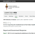Public Health Agency Of Canada Created As Branch Of WHO; Bill C-12 PHAC Act