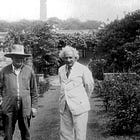 Einstein with Churchill at ChartWell, Winston's country home-farm in 1933.