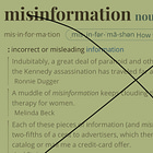 I am a Misinformation Denier