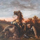 Man falls off horse, 1648