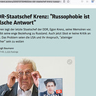 History Matters: Egon Krenz, the GDR’s Last Premier, on the Current Crisis with (against) Russia 