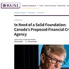 In Need of a Solid Foundation: Canada’s Proposed Financial Crime Agency