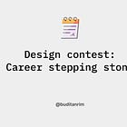 Design contest as a career stepping stone