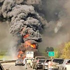 Tractor Trailer Jackknifes, Catches Fire, on Interstate 81