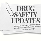 November 2024 Drug Safety Updates Part 3: Brilinta's interaction with rosuvastatin; Caduet; 3 HIV drugs; ILARIS for autoinflammatory disease; Spravato for treatment-resistant depression