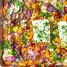 Bonus Recipe: Baked Feta with Roasted Vegetables, Olives & Herbs