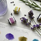 Swatching of 'Florals' Palette, from Deep Deep Light Watercolours 