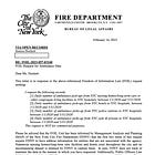 UPDATE: New York City Fire Department Finally Responds to 11-Month-Old Freedom of Information Law Request