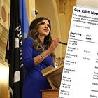 Kristi Noem's credit card expenses: Search database to see 5 years of charges