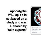 Apocalyptic WSJ op-ed not based on a study, authored by "fake experts"