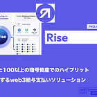 【Rise】90の現地通貨と100以上の暗号資産でのハイブリット支払いを可能にするweb3給与支払いソリューション / KYCやAML、税務計算、受け取り後のDeFi運用にも対応 / @rise_pay