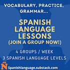 New! Online Spanish language group lessons. (Webinars)
