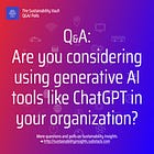 🚨❓New poll: Are you considering using generative AI tools like ChatGPT in your organization?