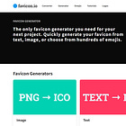 Favicon.io vytvoří ikonu z písmene nebo emoji