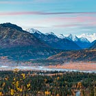 Snowy peaks in Alaska