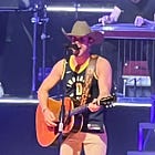 Country music star Dustin Lynch wears a Tyrese Haliburton Pacers jersey during Indy show