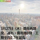 3月27日（木）都市再開発、遅れ・費用増8割 工期平均2.7年延長