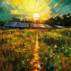 Photovoltaic Horizons: AI Generated Painted Solar Landscapes