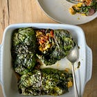 Caponata stuffed chard & panicky vegetables