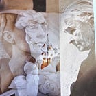 Double Exposure Photographs of Georgia O'Keeffe and Her Paintings