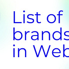List of All 180+ Brands in Web3 (with links)