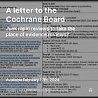 An open letter to the Cochrane Board