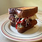 Fried Chicken Sando w/ Cabbage Slaw on Milk Bread