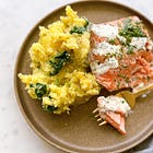Herb-Infused Salmon with Kale-Leek Ranch Mashed Potatoes