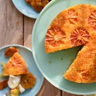 Blood Orange & Saffron Polenta Cake