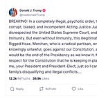 Trump is not immune in NY case, and he's big mad about it