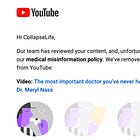 YouTube removed our podcast with Dr. Meryl Nass! Watch it on Rumble instead.