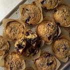 Sourdough Blueberry Cornmeal Muffins