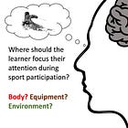 When should we pay attention to external vs. internal cues when learning, practicing, or performing MTB skills?