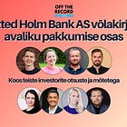 Mõtted Holm Bank AS võlakirjade avaliku pakkumise osas