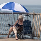 Sweating on a Bench in Coney Island
