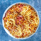 Bonus Recipe: Chickpea & Salami Pasta