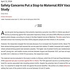 Open concerns with recent RCTs for Maternal RSV vaccination