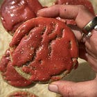 Chamomile Sugar Cookies with Strawberry Icing
