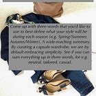 Curating a Capsule Wardrobe