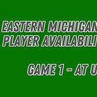 EMU Football Player Availability Report: Game 1 at UMass