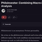 PODCAST: Philo interviewed by Security Analysis