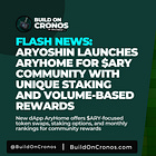ARYOSHIN Launches AryHome for $ARY Community with Unique Staking and Volume-Based Rewards