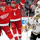 Bruins suffer first loss in regulation; fall to Red Wings 5-4