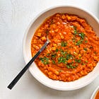 Meryl's spiced red lentil soup with ditalini