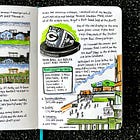 Travel Sketchnotes from the 2025 NFL Draft in Green Bay, Wisconsin