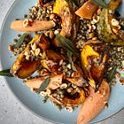 Roast squash & lentil salad for the continuing quince glut