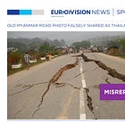 Old Myanmar Road Photo Falsely shared as Thailand quake damage