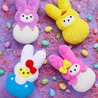 🐣Fluffy, frozen & fashionable: Peeps spread its sweetness with Hello Kitty + Peeps plush bunnies and an ICEE drink 